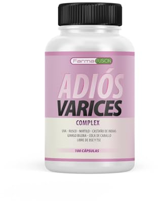 Exclusivo tratamiento Anti-Varices | Elimina varices y los síntomas de piernas cansadas | Activa la circulación y mejora el riego sanguíneo | Aporta hidratación y suavidad | 100 cápsulas