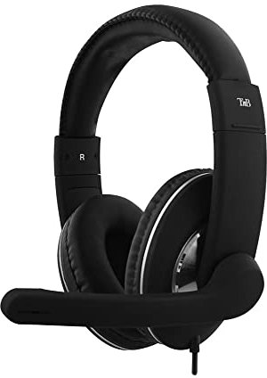 T'nB - Casque Micro Filaire, Connexion USB-A, Micro Omnidirectionnel, Idéal pour Télétravail et Visioconférence - Noir