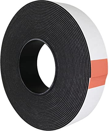 KLEBESHOP24 Schaumstoffklebeband doppelseitig schwarz, 12 mm x 2 mm x 10 m | Schaumstoff-Klebeband ideal zur Anwendung auf dunklen Oberflächen