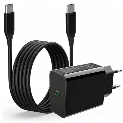 25W Chargeur et Cable pour Samsung Galaxy A16/A14 A15 A17 A13 A12 A34 A35 A36 A26 A52 A52S A55 5G A33 A23 A22 A05S A06 A25/S23/S22 Ultra/S21 FE/S20,Z Fold 4 5 6 7 Prise Usb C Charge Rapide et Cable