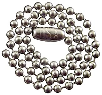 18 Inch Ball Chain Necklace, T304 Stainless Steel 2.4mm, Made in The USA (1)