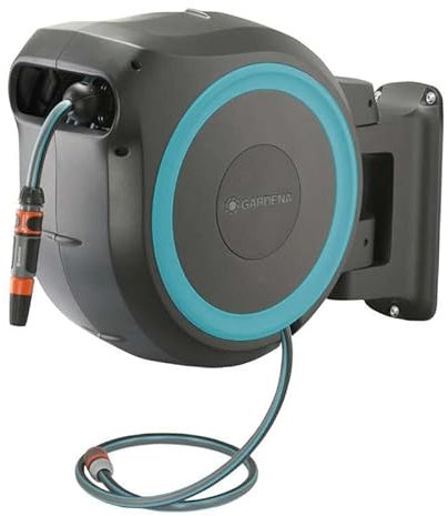 Gardena Wand-Schlauchbox türkis RollUp XL 35 m Multibrause 18313