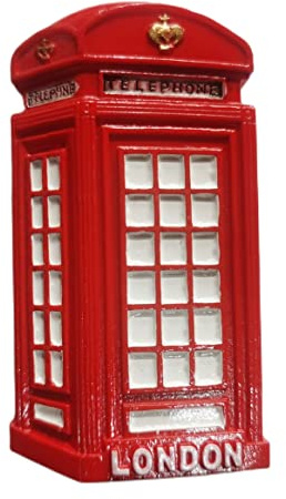 London UK 3D-Telefonzelle Kühlschrankmagnet Souvenir Geschenk, Kunstharz, handgefertigt, London-Kühlschrankmagnet, für Zuhause und Küche