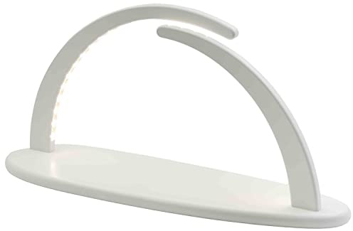 Seiffener Volkskunst Schwibbogen Leerbogen LED USB weiß 42 x 21 cm | Handarbeit aus dem Erzgebirge, warmweißes Licht, USB-Kabel, Fensterdeko, Weihnachtsdeko zum Selbstbestücken, modern