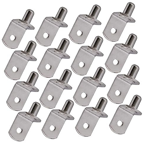 DOITOOL 25stücke Metallregalhalterungen Aus Regalträger Nickelfarben Passend Für Regallöcher Robuste Regalunterstützung Für Schränke Und Bücherregale