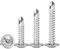Qrity 100 Pezzi Viti Autofilettanti, Viti Autoperforanti in Acciaio Inox, Bulloni per Fissaggio in Lamiera di Legno, M4.2x16 MM Viti Metalliche