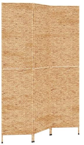 vidaXL Paravent 3 TLG., Raumteiler für Schutz der Privatsphäre, Klappbare Faltbare Trennwand, Raumtrenner Sichtschutz, Wasserhyazinthe