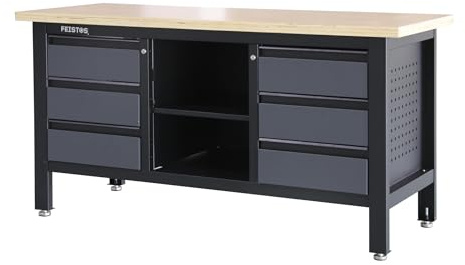 FEISTOS Werkstatteinrichtung Heros 3 169x60x87 cm Werkbank 38 mm Werktisch