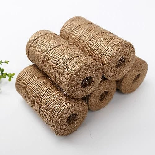 Garten Seil Juteschnur, langes braunes Seil, Basteln, Geschenkverpackung, Verpackung, Gartenarbeit, Hochzeit, Dekoration, Schnur, Schnur, Sackleinen, Nähen, Heimwerken (Size : 80m Length)
