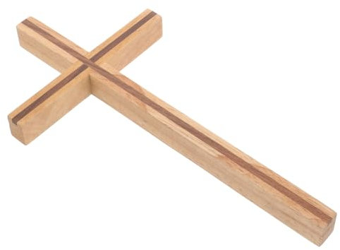HOLIDYOYO Wandkreuz Holzdekoration Im Vintage-landhausstil Kleines Handgefertigtes Kreuz Vielseitige Wandkunst Für Moderne Und Traditionelle Räume Sicher Und Platzsparend Charmante