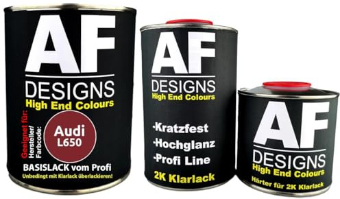 Peinture automobile compatible avec Audi L650 Granadarot Kit de vernis transparent 1,25L