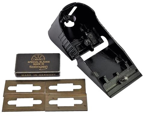 HERO Mini Einhandhobel Holzhobel 43mm Handhobel Kantenhobel Universal Hobel mit PREMIUEM Ersatzklingen Solingen Ziehklinge, Radialhobel, Simshobel für Tischler, Zimmermann, Schreiner, Möbel-Handwerk