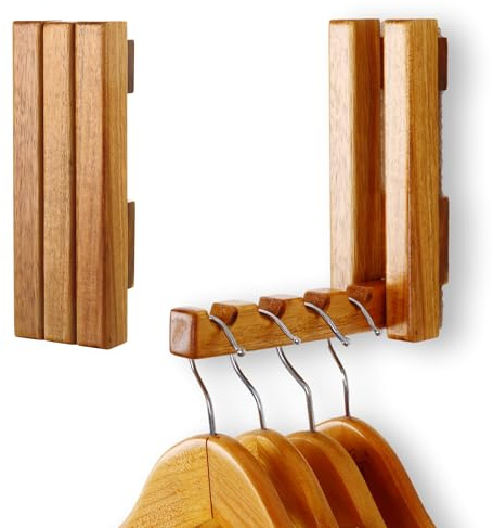 Clothes Drying Rack Wall Mounted, Foldaway Clothes Rail - Multi-Functional Organizer for Laundry Rooms, Hanging Decor, Bathrooms - Adds a Modern Touch to Your Space, Durable and Space-Saving Solution