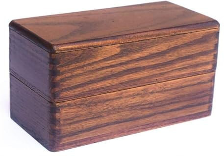 XINCXIN Bento Box Lunch Box Adults,Bento Sushi Box,Lunch Bento Box 2 Tiers Reusable Cutlery Lunch Boxes Container Japanese Bento Boxes Wood Lunch Box
