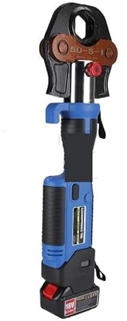 Crimpadora Hidráulica, Alicates hidráulicos recargables Alicates for tuberías de presión, herramienta de sujeción de acero inoxidable de pared delgada, alicates hidráulicos eléctricos de mano Crimpado