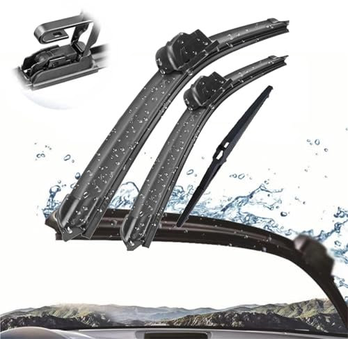 NKLDDE Front & Rear Wiper Blades Set Kit For Mazda 6 Wagon GH1 2007 2008 2009 2010 2011 2012 Windshield Windscreen Window 24+16+14