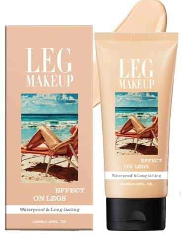 Leg Makeup Waterproof No Transfer Vein Cover up Makeup Cream - Full Coverage Body Concealer Tattoo Cover-Up makeup - Long Lasting leg Scar Cover up,Body Make-Up for Legs