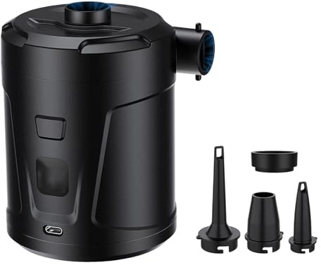 MCAOAL Pompes à air multifonctions avec 4 attaches, technologie de charge rapide pour sacs de rangement à la maison, flotteurs de piscine, accessoire de voyage, compresseurs d'air portables
