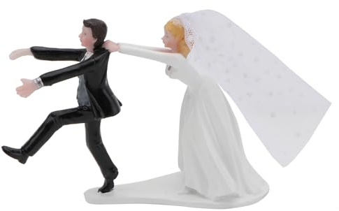 EPIGEIST Addobbo Per Sposi Decorazione Per Torta Nuziale in Resina, Cake Topper Per Matrimonio e Festa Di Fidanzamento, Ornamento Creativo Per Torta Anniversario e Cerimonie