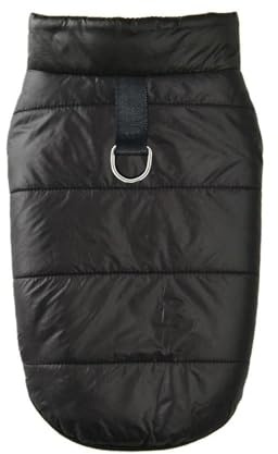 Winter Warme Einfarbige Hundebekleidung Im Freien Wasserdicht Pitbull Shiba Inu Bulldogge Labrador Jacke Arbeitskleidung,Schwarz,L