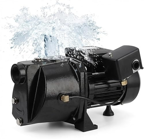 MilleLoom 1.75 Hp Shallow Well Jet Pump, 2070GPH Cast Iron Above Ground Booster Water Transfer Pump, Depth Up to 25 ft, 115V/230V Dual Voltage 60Hz