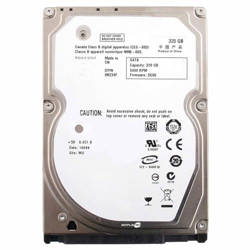 SIMPLETEK - Disco duro interno 2,5 SATA 3Gb/s de 320GB | 5400 RPM 8MB Caché | Para portátiles y consolas (reacondicionado)