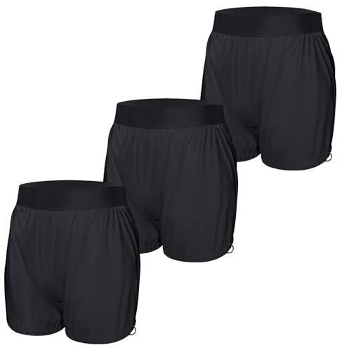 Carer 3er-Pack Inkontinenz-Überhose für Erwachsene Unisex Boxershorts | Auslaufsicher Geräuschlos Verstellbarer Beinabschluss Waschbar Wiederverwendbar Wasserdicht Gummihose Schwarz Größe L