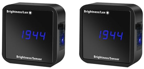 Aundhegrtt 2X Detector de Brillo del Sensor de Luz Tuya ZigBee con Pantalla de Detección de Temperatura y Humedad Vínculo de Seguridad para el Hogar Inteligente