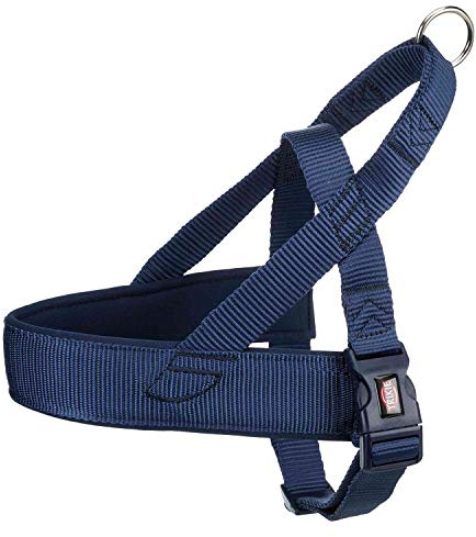 TRIXIE Premium Hundegeschirr Norweger-Geschirr, Einfarbig, Blau, Nylon, Schnalle, Handwäsche