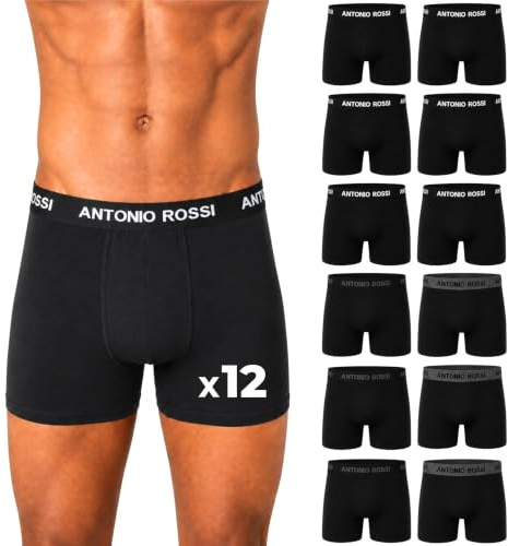 FM London herr Hipster Fitted Boxer, Svart, XL