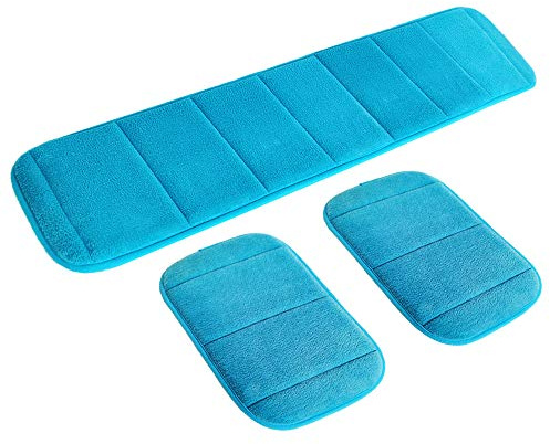 2 Sätze ergonomische Computer Ellbogen Handgelenkauflage Pad, MERYSAN Lange & kurze Kombination Handgelenk Ruhen Ellenbogenstütze Mat für Tastatur Maus Arbeit Spiel -Ellenbogenschmerzen lindern (Blau)