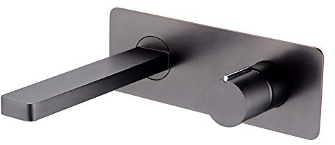 Unterputz Armatur Badarmatur Wandarmatur 9908G - Farbe Gunmetal - inkl. Unterputz-Grundkörper