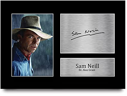 HWC Trading A4 Sam Neill Jurassic Park Gifts gedrucktes signiertes Autogramm Bild für Film-Fans