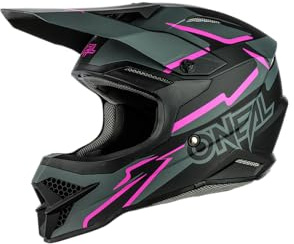 O'NEAL | Motocrosshjälm | MX Enduro | ABS-skal, ventilationsöppningar för optimal kylning | 3SRS hjälm spänning V.23 | vuxna | svart rosa | storlek XS (53/54 cm)