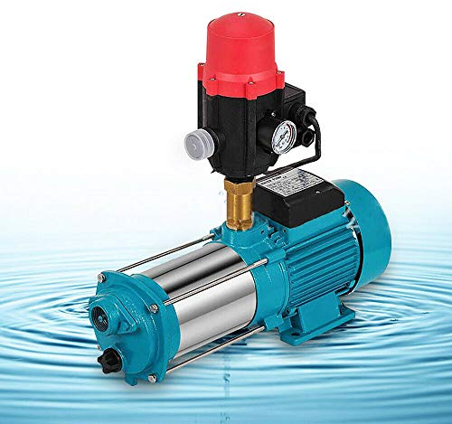 NaMaSyo Gartenpumpe Edelstahlkreiselpumpe Hauswasserpume Hauswasserwerk Wasserpumpe Bewässerungspumpe Regenwasserpumpe Brunnenpumpe 1300W, 4000 L/H, max. Höhe: 98 m,IP 44 (A)