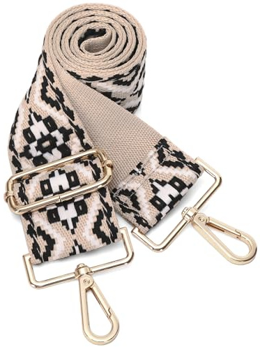 GINJKGO Purse Straps Replacement Crossbody - Crossbody Straps for Purses, Wide Shoulder Strap for Handbags White Style (Wide:2'''')Medium