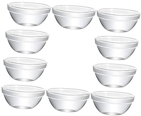 ULDIGI 10stücke Transparent Dessert Schalen Mehrzweck Haushalt Salat Schalen Für Küche Speisen Nützlich Praktisch