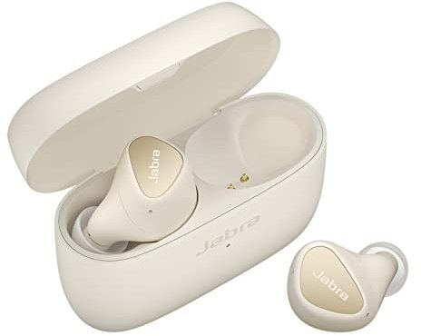 Jabra Elite 4 schnurlose In-Ear-Kopfhörer mit aktiver Geräuschunterdrückung - Bequeme Bluetooth-Kopfhörer mit Spotify Tap Playback, Google Fast Pair, Microsoft Swift Pair und Multipoint - Hellbeige