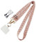 Lanière de téléphone portable avec chaîne de perles réglable pour femme, anti-perte de téléphone