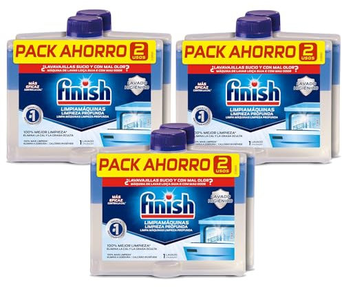 Finish Lot de 3 nettoyants liquides pour lave-vaisselle (3 x 2 pièces)