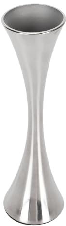 Vaso in Acciaio Inossidabile, Elegante Vaso da Tavolo Stile Moderno Portafiori in Metallo a Bocca Rotonda per Tavolo da Soggiorno