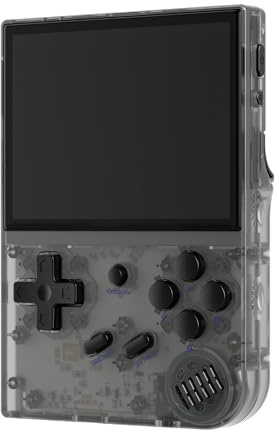 RG35XX 2024 Retro Handheld Game Console Linux System HD and TV Output 3.5 Inch IPS Screen 64G TF Card 5500+ Classic Games 2600mAh Battery (RG35XX+ black-new)