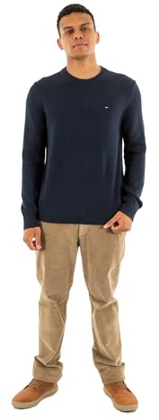Tommy Jeans TJM Slim ESS Sweater Ext Dm0Dm21787 Suéter pulóver, Blue (Dark Night Navy), S para Hombre