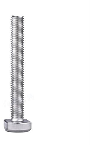 WENYOG Hammerkopfschrauben 1–5 Stück T-Bolzen, M5, M6, M8, M10, M12, 304 A2 Edelstahl, T-Hammer, quadratischer Kopf, T-Nut, T-Form, Typ Druckplatte, Schraubenbolzen(16mm,M8 (1pcs))