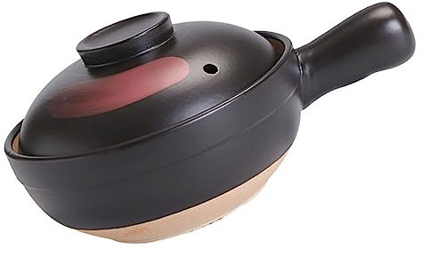 Mobestech Casserole à Soupe Terre Cuite Pour Gaz Naturel Pot De Cuisine Portable Résistant Haute Température Pour Cuisson Maison Pot De Ragoût Traditionnel Argile Avec Chauffage Uniforme Pou