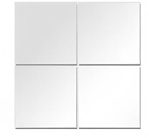 Hoja de espejo acrílico, lámina de espejo flexible - Adhesivo acrílico 4 piezas cuadrados espejo,Pegatorías y murales de pared, decoración del hogar de moda para usuarios domésticos, usuarios comercia