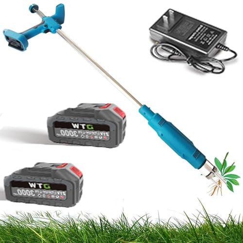 Outil d'éprileur de Mauvaises Herbes électrique, Weeder Root Weeder avec 3 Griffes en Acier, séquestrieur Picker Grabber Popper avec Batterie, Stand Up Gardening Hand Weeding Tool