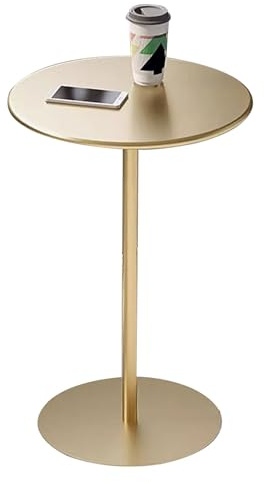 CMOLVUR Table de bar ronde moderne avec base en métal pour salon, cuisine, restaurant, balcon extérieur, bistrot, pub, café ou boissons