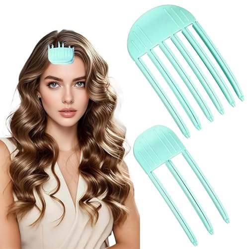 Premium Set di 2 clip volumizzanti istantanee per radici - per Moelleuse e nappe crestate alte, senza tracce, unisex (verde menta)