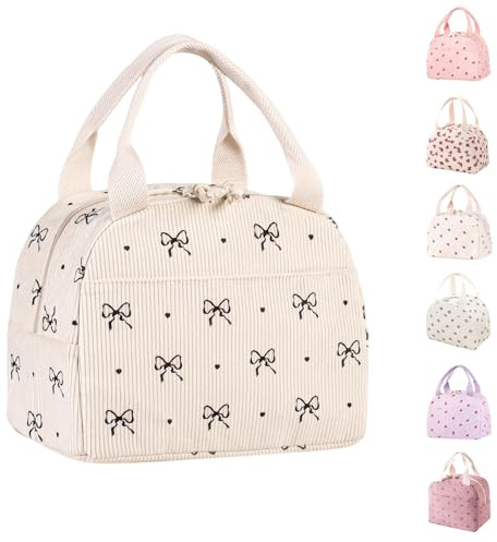 Binoster Lunch Bags for Women Insulated Cooler Lunch Bag Adults Kids Packed Lunch Box Tote Bag Cute Girls Ladies Lunch Bags for Work School Picnic Travel Beach Gifts for Women Her Wife Preppy Stuff